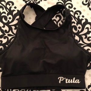 P’tula Araceli Fierce Crop Top - Black